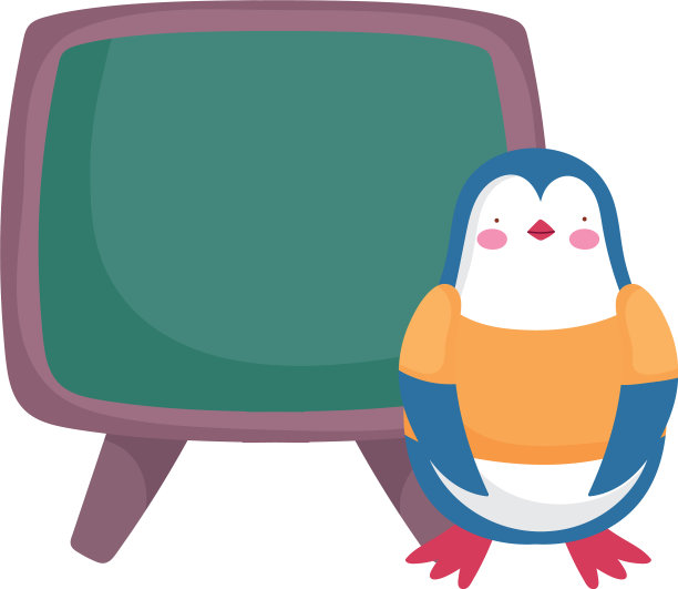 回到学校教育可爱的企鹅与衬衫图片下载