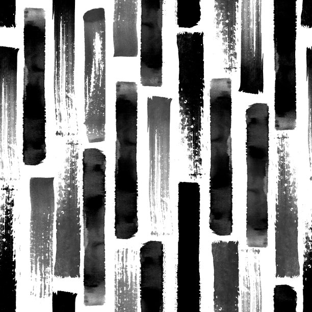 抽象的grunge十字几何形状当代艺术黑白无缝图案背景图片下载