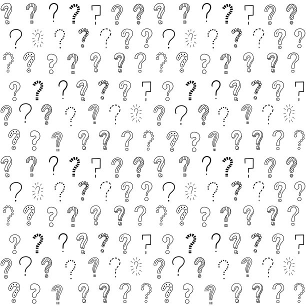 带问号的矢量无缝模式。图片下载
