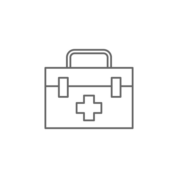 医疗箱，急救箱图标。医疗图标元素。细线图标图片下载