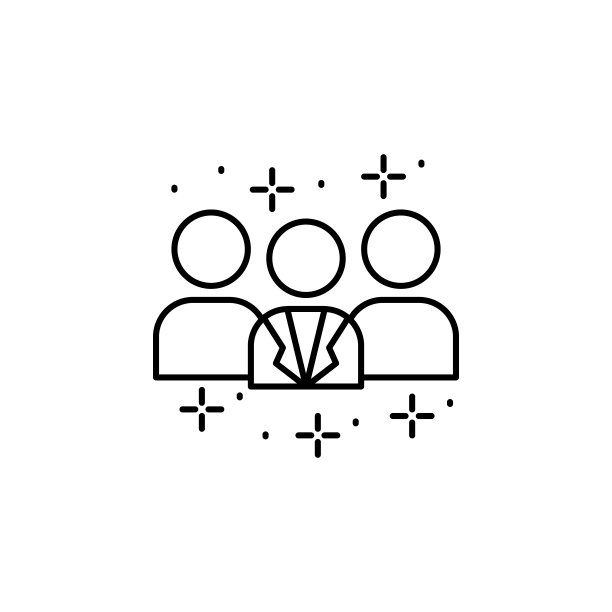 领袖,人们图标。现代商业标志元素图片下载