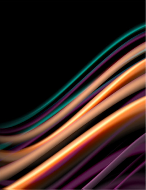 丝绸光滑的线条上的黑色液体液体的颜色图片下载