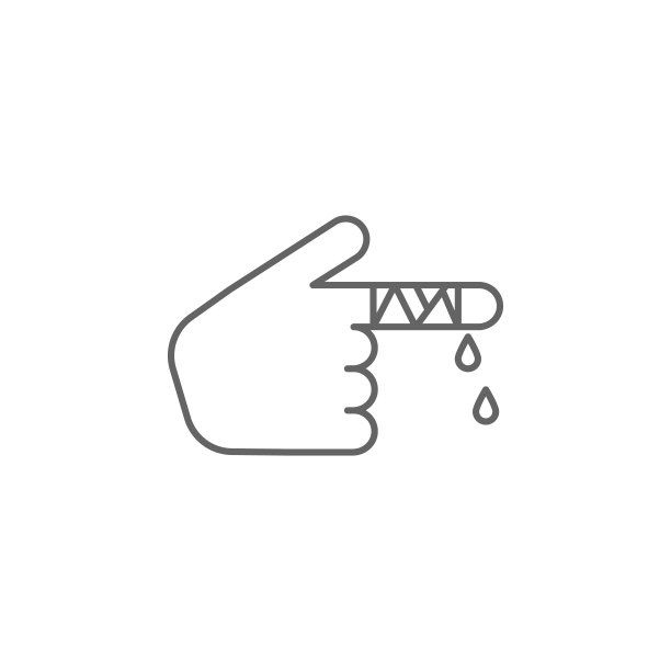 受伤，手指，血的图标。元素医药图标。细线图标图片下载