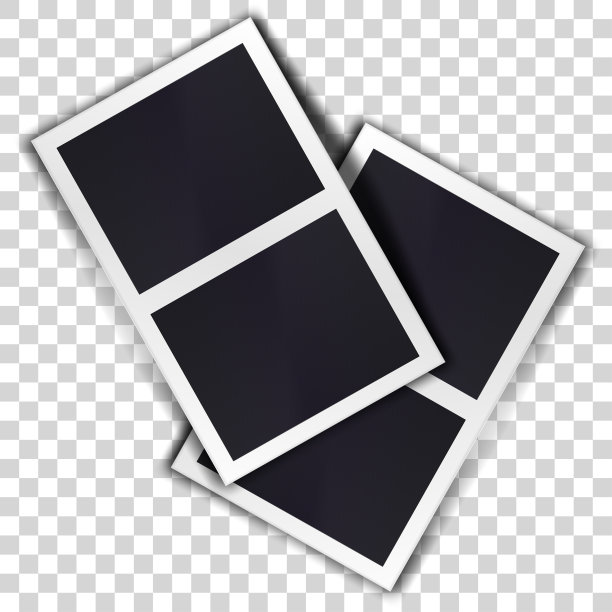 在透明的背景上的两个条纹空白复古相框的组成。模板的设计。矢量插图。图片下载