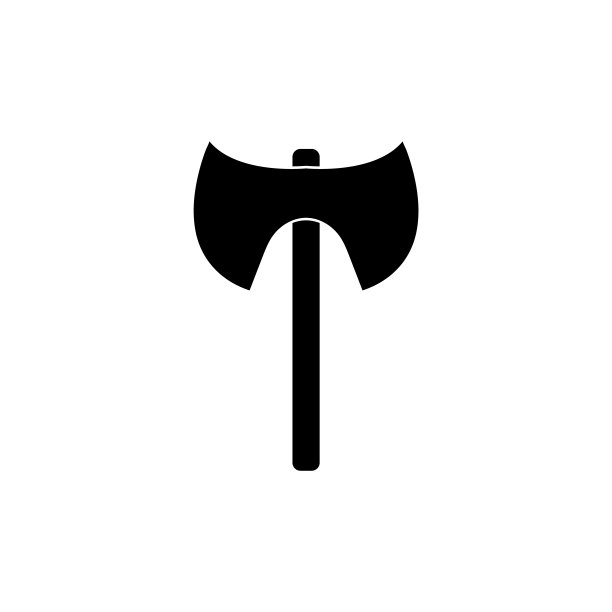 斧头图标logo（白色背景）图片下载