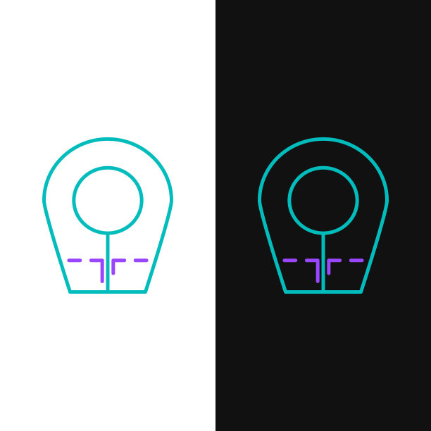 线潜水帽图标孤立在白色和黑色的背景。鱼叉捕鱼帽冬季游泳兜帽。在水下潜水设备。色彩斑斓的轮廓的概念。向量图片下载