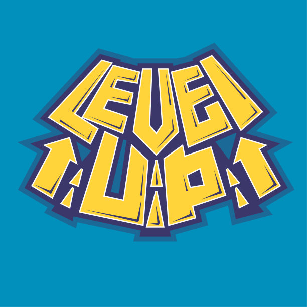 升级了。健身排印运动海报。励志和鼓舞人心的矢量游戏插图与字母。图片下载