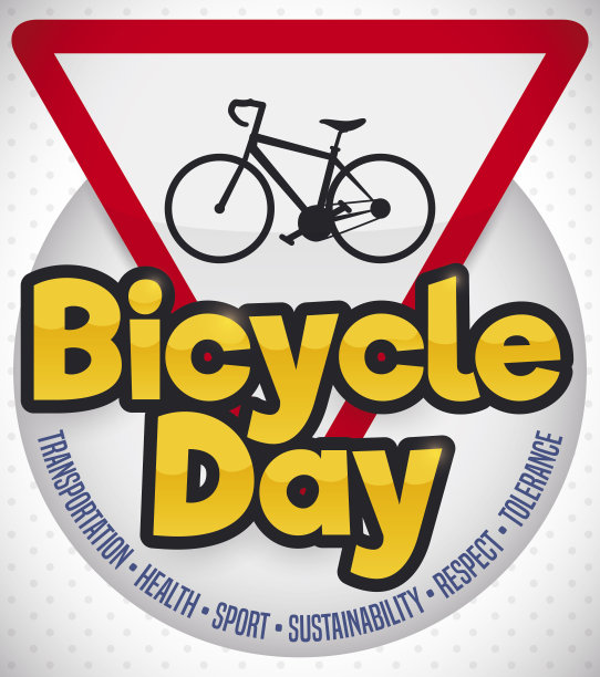 让车信号和标志庆祝自行车日图片下载