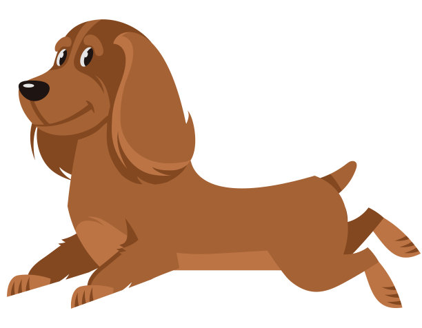 奔跑可卡犬侧视图。图片下载