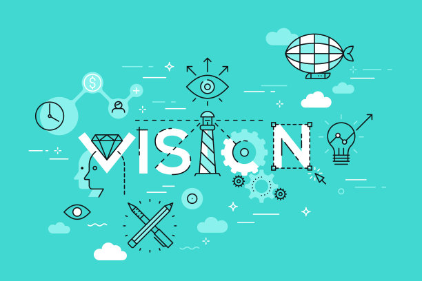 平面风格，细线横幅设计的视觉图片下载