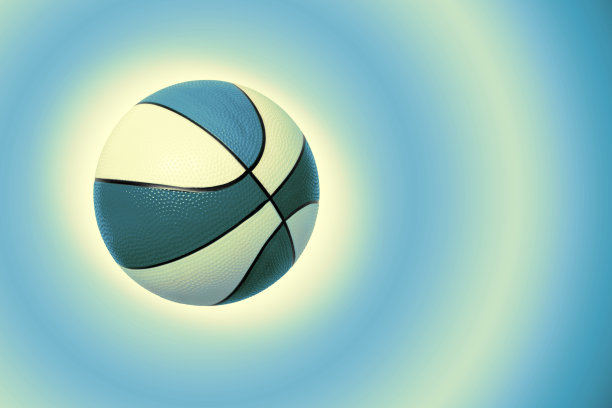 篮球在一个颜色渐变的背景图片下载