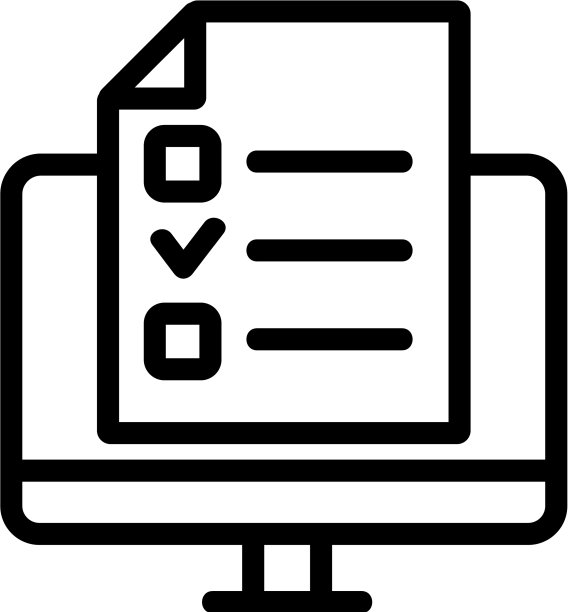 在线测试监测图标隔离轮廓图片下载