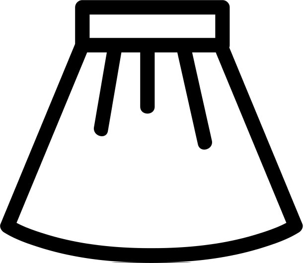 裙子图标孤立轮廓符号图片下载