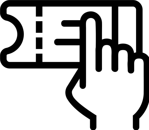 选择一个孤立的票证图标轮廓图片下载