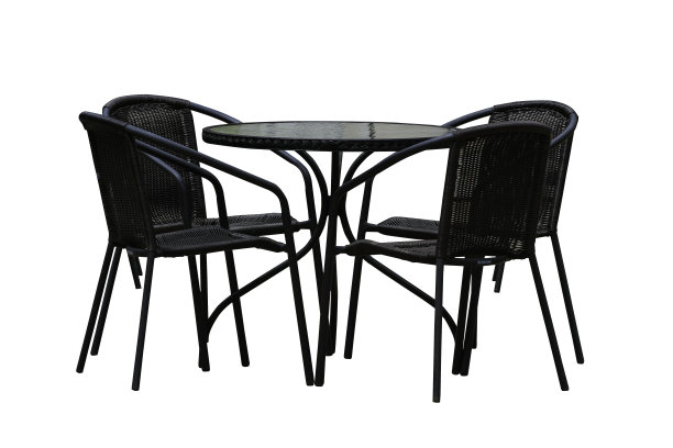 椅子和桌子孤立在白色背景上。图片下载