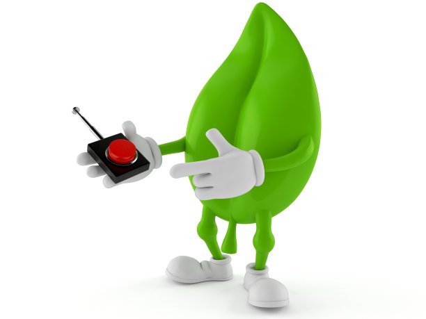 白色背景上的叶子字符按钮图片下载