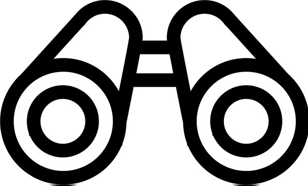 望远镜图标孤立轮廓符号图片下载