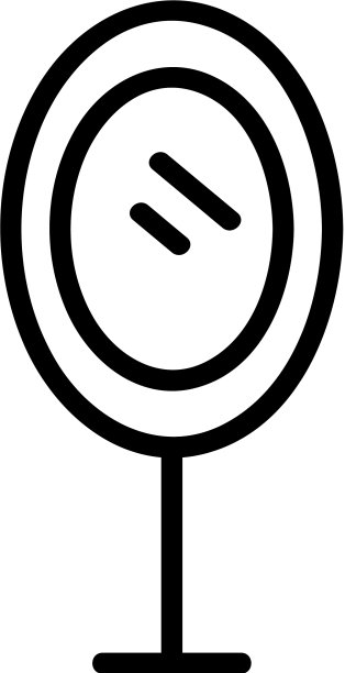 镜像图标孤立轮廓符号图片下载