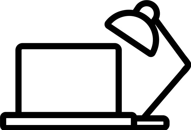 笔记本灯图标孤立轮廓符号图片下载