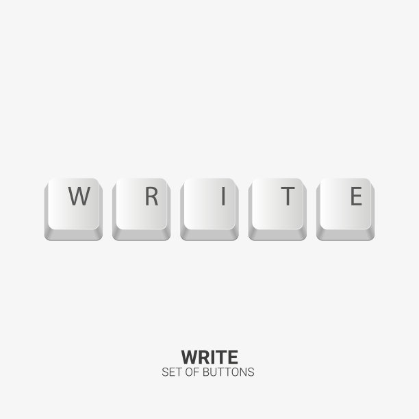在白色背景上写键盘按钮图片下载
