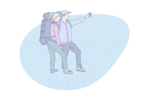 登山在线旅游概念图片下载