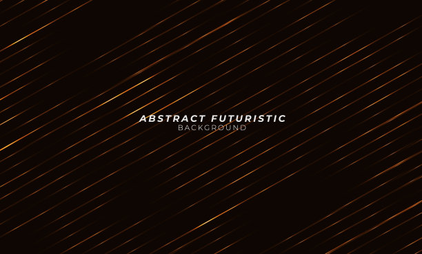 抽象金激光束。孤立在透明的黑色背景。抽象的未来主义艺术墙纸。图片下载