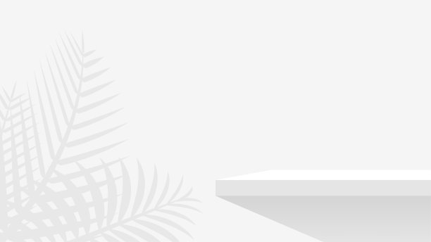 木质木板搁板在墙上白灰色柔和的颜色，现代的搁板用于展示展示在空间墙房间，可爱别致的柜台写字台面板用于装饰，空的桌面面板，背景复制空间图片下载