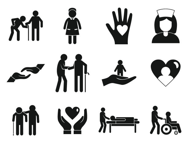 护工图标集，简单的风格图片下载