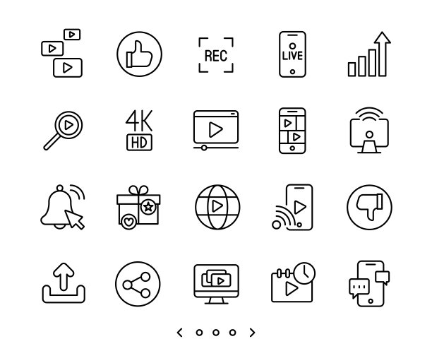 视频流和直播线图标设置图片下载