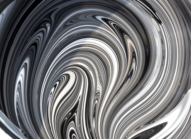 照片白色阳台油漆在一个罐子与美丽的图案时，与黑色颜料混合图片下载