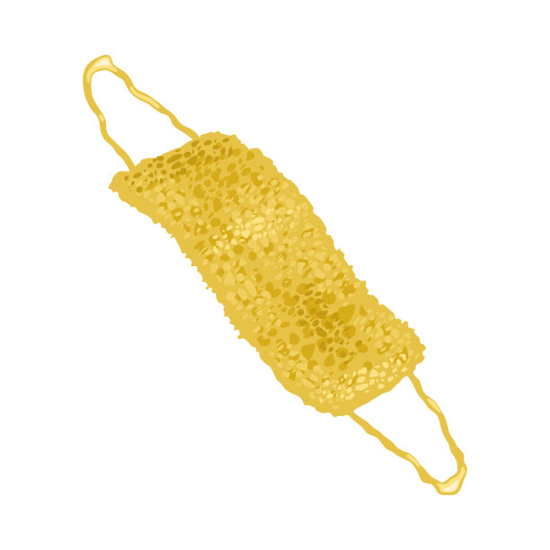 黄色双面长柄毛巾图片下载