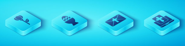 设置等距花郁金香，复活节彩蛋在一个支架上，十字架上的笔记本电脑屏幕和贺卡与复活节快乐图标。向量图片下载