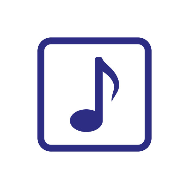 音乐笔记图标上的白色背景。图片下载