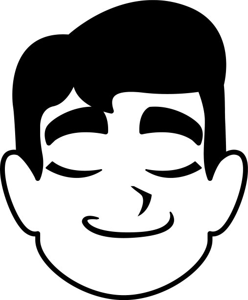 头在白色的背景微笑图片下载