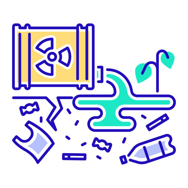 土地退化颜色线图标。生态灾难。孤立的向量元素。用于网页、手机应用、促销的轮廓象形图。图片下载