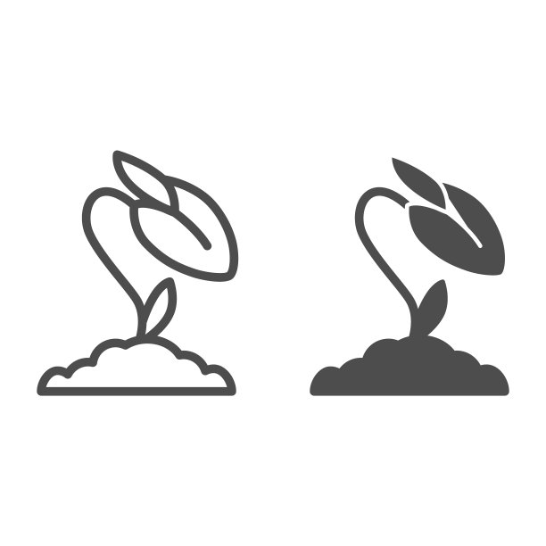 花蕾线和固体图标，花卉概念，玫瑰关闭的花朵标志在白色的背景，玫瑰花蕾图标在轮廓风格的移动概念和网页设计。矢量图形。图片下载