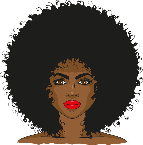 非洲式发型的女孩图片下载