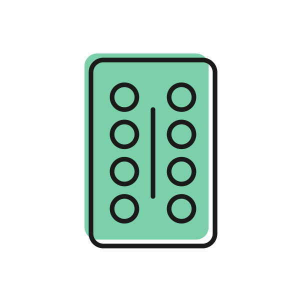 黑线丸在吸塑包装图标孤立在白色背景。医药包装片，维生素，抗生素，阿司匹林。矢量图图片下载