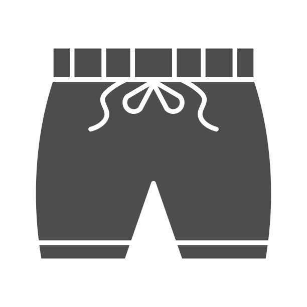 短裤固体图标，夏季概念，游泳短裤标志的白色背景，泳裤图标在字形风格的移动概念和网页设计。矢量图形。图片下载