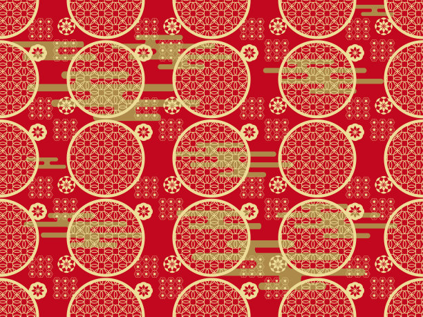 漂亮的日本无缝图案图片下载