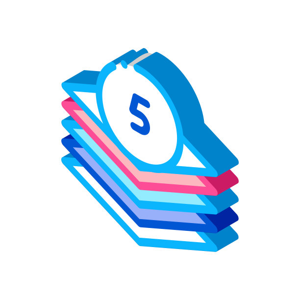五层2.5D等距图标矢量图图片下载