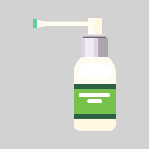 喷雾的喉咙。瓶、包装图片下载