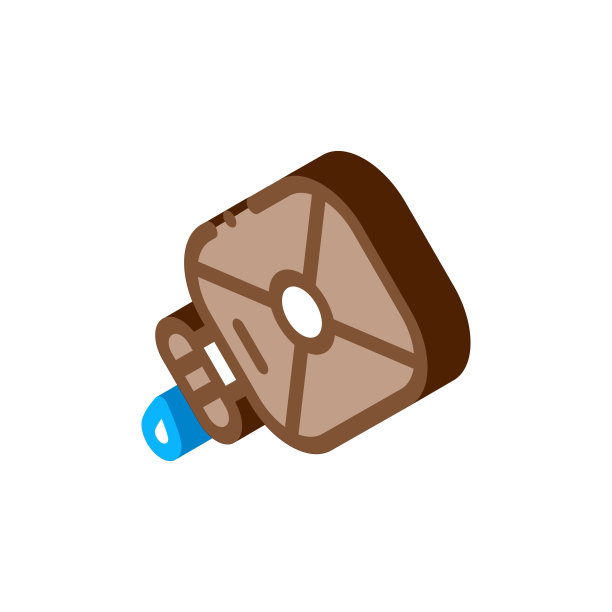 茄子水等角图标矢量插图图片下载