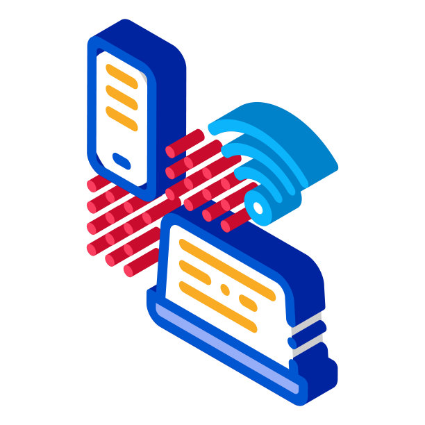 Wi-Fi网络扩展等距图标矢量插图图片下载