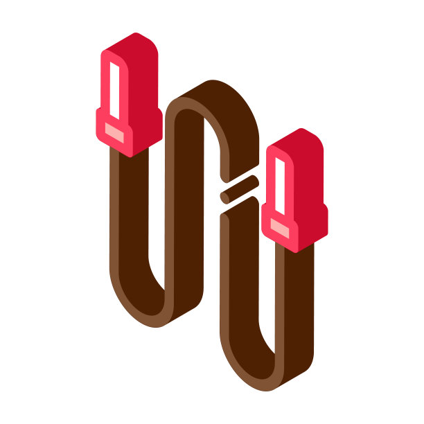 跳绳等距图标矢量插图图片下载