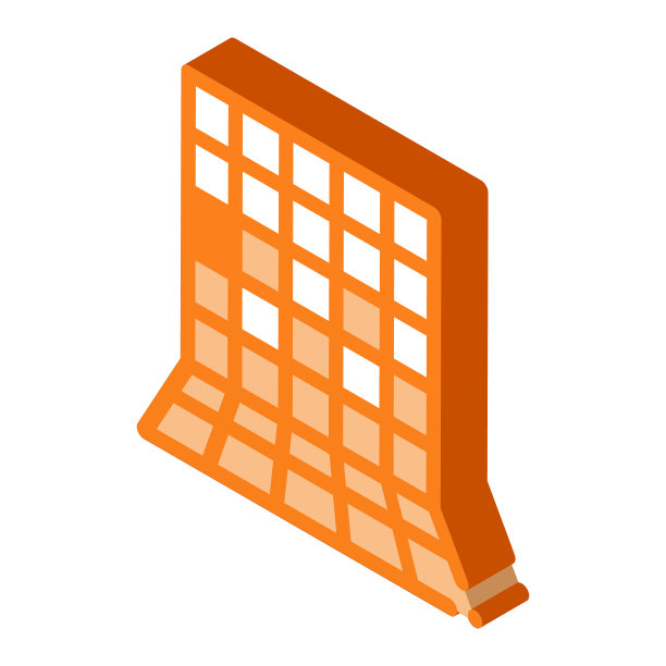 铺设方形瓷砖所有墙壁等距图标矢量插图图片下载