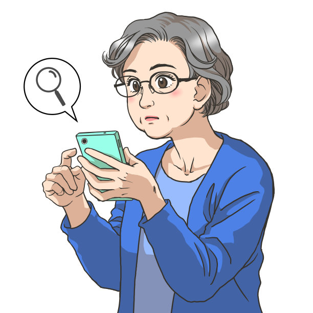 一位手里拿着智能手机的资深女性图片下载