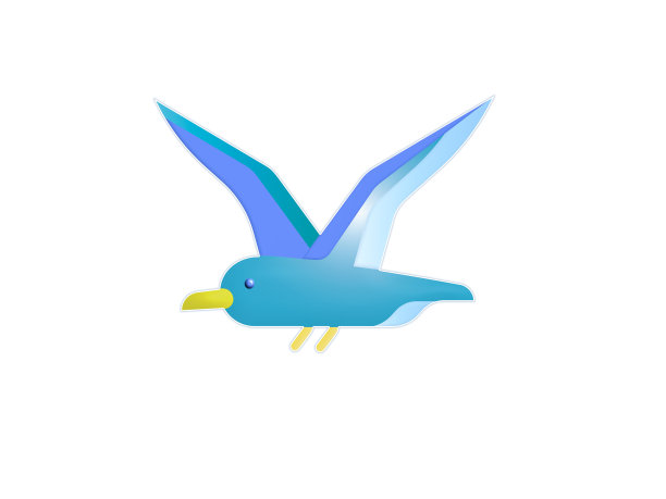 蓝色的海鸥在明智的背景。图片下载