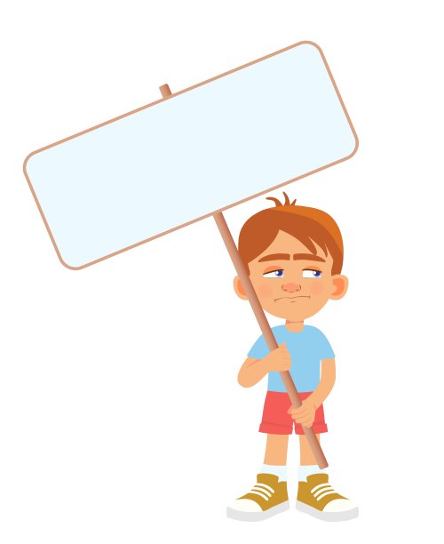 手持旗帜6的男孩图片下载