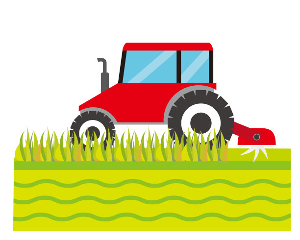 拖拉机、农用汽车矢量图。图片下载